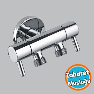 Taharet Musluğu Lüks Ara Musluk Modern Tasarım Krom Kaplama Dayanıklı Şık Banyo Tuvalet Su Musluğu
