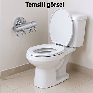 Taharet Musluğu Lüks Ara Musluk Modern Tasarım Krom Kaplama Dayanıklı Şık Banyo Tuvalet Su Musluğu