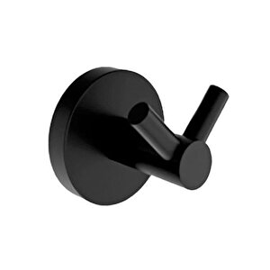 Askılık Vidalı Paslanmaz Metal Duvar Askısı Banyo Ve Mutfak İçin Modern Tasarım Siyah