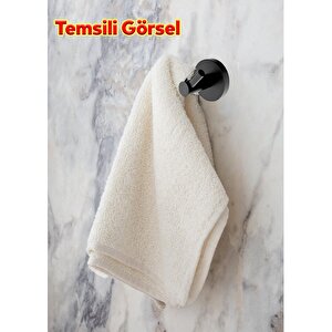 Askılık Vidalı Paslanmaz Metal Duvar Askısı Banyo Ve Mutfak İçin Modern Tasarım Siyah 3 Adet