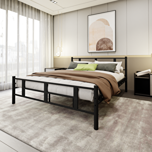Lotus  Çift Kişilik 140x190 Cm Metal Karyola A Kalite, Ses Çıkarmaz ,ölçülü Model Karyola 1635-a