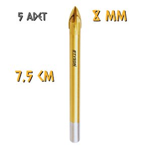 Tyson Cam Seramik Delici Matkap Ucu 8 Mm. - 5 Adet