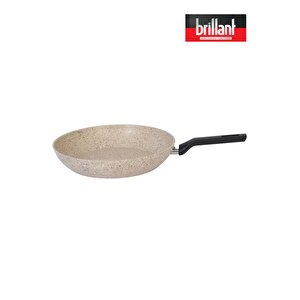 Lüks Granit 30 Cm Tava Yanmaz Yapışmaz Tava Krem Ezm-tv-6292 Petra
