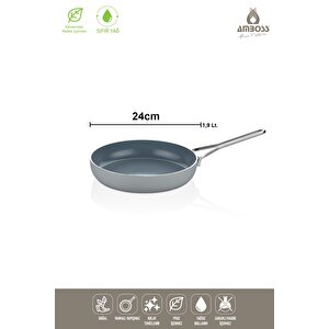 Sera Nova Yanmaz Yapışmaz Seramik Tava 24 Cm – Gri