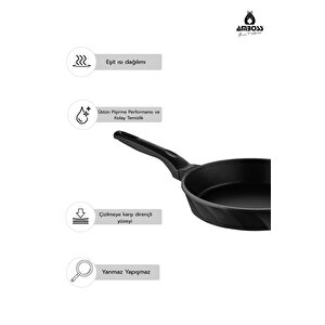 Vento Döküm Cam Kapaklı Tava 18x5 Cm