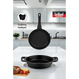 Lüks 2'li Döküm Tava Sahan Seti 20/22 Cm Yanmaz Yapışmaz Tava Seti Tycr7140fn172