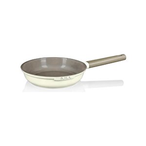 15016 Döküm Seramik 3 Parça Tava Seti Krem (20-24-28 Cm)