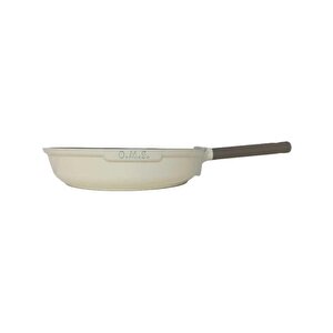 Oms 15016 Döküm Seramik 3 Parça Tava Seti Krem (20-24-28 Cm)