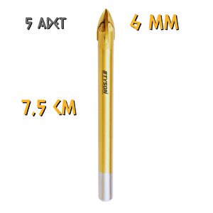 Tyson Cam Seramik Delici Matkap Ucu 6 Mm. - 5 Adet