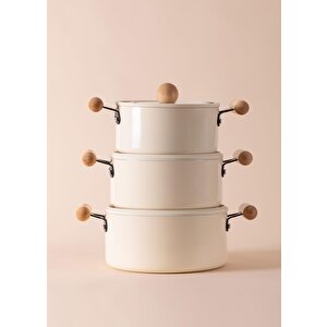 The Mia Cucina Di Mia İndüksiyon Tabanlı Seramik Tencere Seti 6 Parça