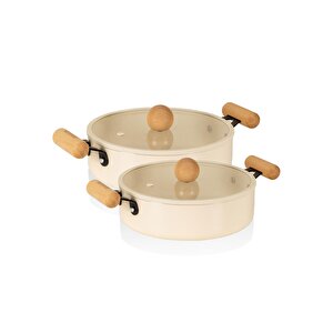 Cucina Di Mia İndüksiyon Tabanlı Seramik Tencere Seti 4 Parça