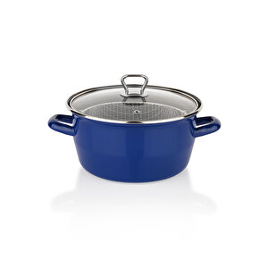 Fry Çıtır Kızartma Tenceresi 22 Cm 3 Parça-lacivert
