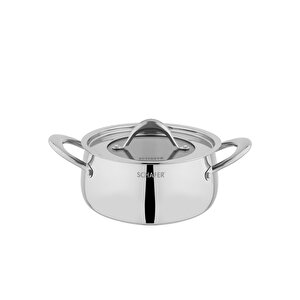 Schafer Galaxy Çelik Tencere Seti 8 Parça-inox