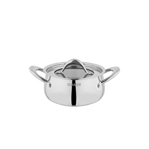 Schafer Galaxy Çelik Tencere Seti 8 Parça-inox
