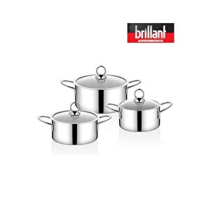 Çelik Tencere Set 6 Parça 12/14/16 Cm Isınmaz Kulp Mini Algeni̇p