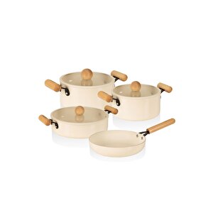 Cucina Di Mia İndüksiyon Tabanlı Seramik Tencere Tava Seti 7 Parça