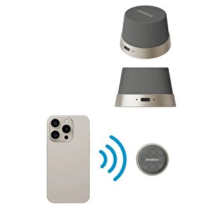 Momax 1-vibe Go Magnetic Wireless Taşınabilir Kablosuz Hoparlör Titanium