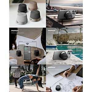 Momax 1-vibe Go Magnetic Wireless Taşınabilir Kablosuz Hoparlör Titanium