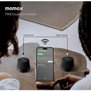 Momax Vibe Go Manyetik Taşınabilir Kablosuz Hoparlör Desert Titanyum
