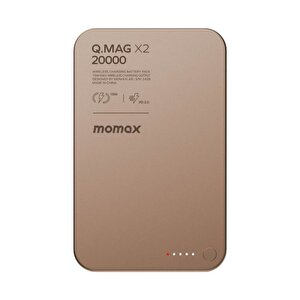 Q Mag X2 20000 Mah Magsafe Powerbank Kablosuz Powerbank Desert Titanium