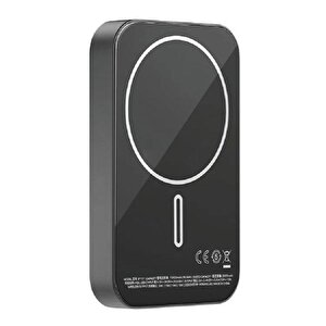 Black Wireless Kablosuz Powerbank 5000mah Magsafe Uyumlu