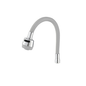 Gri Silikonlu 2 Fonksiyonlu Kubar Musluk Başlığı – 360° Oynar Başlık, Su Tasarruflu Tasarım