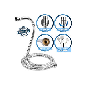 200 Cm Paslanmaz Çelik Duş Hortumu – Esnek Yapı, Yüksek Basınç Dayanımı, Uzun Ömürlü Kullanım