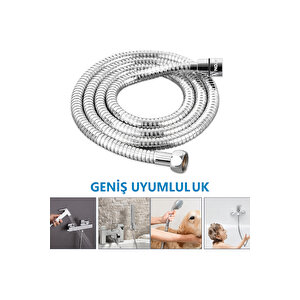 200 Cm Paslanmaz Çelik Duş Hortumu – Esnek Yapı, Yüksek Basınç Dayanımı, Uzun Ömürlü Kullanım