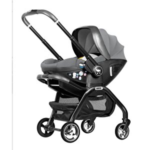 Merkür Bebe Onyx 2'si 1 Arada Oto Koltuğu Bebek Arabası Gri