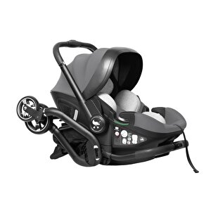 Merkür Bebe Onyx 2'si 1 Arada Oto Koltuğu Bebek Arabası Gri