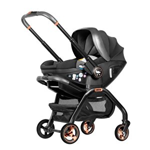 Merkür Bebe Onyx 2'si 1 Arada Oto Koltuğu Bebek Arabası Siyah