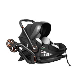 Merkür Bebe Onyx 2'si 1 Arada Oto Koltuğu Bebek Arabası Siyah