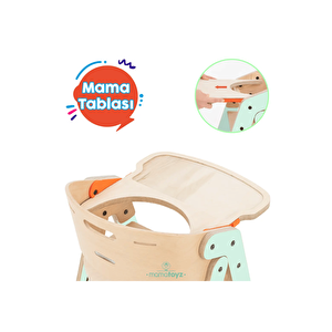 Mamatoyz 10mychair Allınone Mınt - Foldable Hıghchaır Katlanabilir Mama Sandalyesi - Yeşil