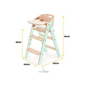 Mamatoyz 10mychair Allınone Mınt - Foldable Hıghchaır Katlanabilir Mama Sandalyesi - Yeşil