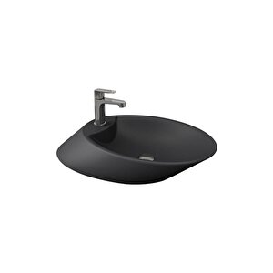 Vessel Batarya Banklı Çanak Lavabo 72 Cm Mat Antrasit 1021-020-0126