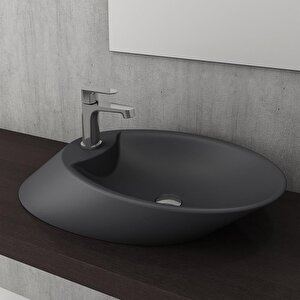 Vessel Batarya Banklı Çanak Lavabo 72 Cm Mat Antrasit 1021-020-0126