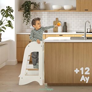 Mamatoyz Öğrenme Kulesi Beyaz- Mdf 07km