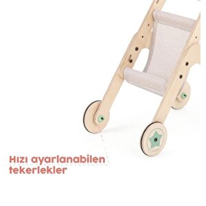 Mamatoyz Trio Stroller İlk Adım Yürüteç Ve Oyuncak Bebek Arabası