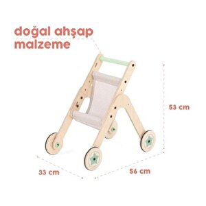 Mamatoyz Trio Stroller İlk Adım Yürüteç Ve Oyuncak Bebek Arabası