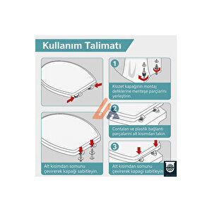 Alttan Sıkmalı Klozet Kapağı Menteşesi | Kapak Montaj Aparatı Vidalı Takım