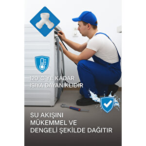 2 Adet Y Çatal Bağlantı Aparatı + Conta | 3/4 Inç Girişli Çamaşır Ve Bulaşık Makinesi Adaptörü