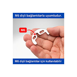 Çift Vidalı Batarya Ay Takımı + Somun Sıkma Anahtarı Hediyeli | Musluk Montaj Seti