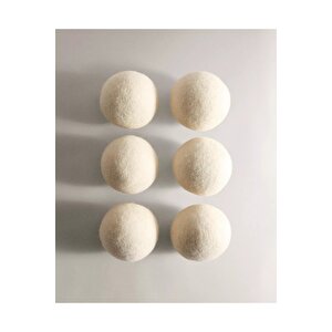 6 Adet Yün Çamaşır Kurutma Topu + %100 Saf Limon Esansı