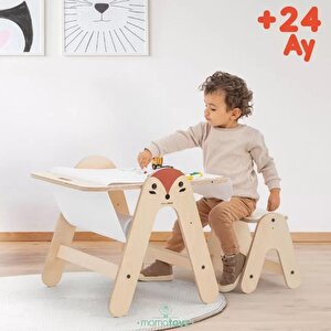 Mamatoyz 01mf Massam Tilki Figürlü Ahşap Aktivite Masası