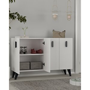 8180km-64ct Konsol,kahve Köşesi̇,ayakkabilik,ofi̇s Evrak Dolabi,mutfak Ki̇ler Dolabi,tv Üni̇tesi̇-BS Beyaz 2