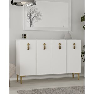 8181km-64ct Konsol,kahve Köşesi̇,ayakkabilik,ofi̇s Evrak Dolabi,mutfak Ki̇ler Dolabi,tv Üni̇tesi̇-BA Beyaz-Altın