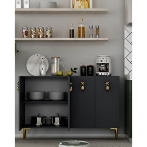 8181km-64ct Konsol,kahve Köşesi̇,ayakkabilik,ofi̇s Evrak Dolabi,mutfak Ki̇ler Dolabi,tv Üni̇tesi̇-AA Antrasit