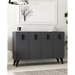 8180km-64ct Konsol,kahve Köşesi̇,ayakkabilik,ofi̇s Evrak Dolabi,mutfak Ki̇ler Dolabi,tv Üni̇tesi̇-AS Antrasit