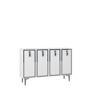 8186km-64ct Konsol,kahve Köşesi̇,ayakkabilik,ofi̇s Evrak Dolabi,mutfak Ki̇ler Dolabi,tv Üni̇tesi̇-BEYAZ GÜMÜŞ