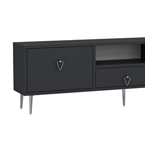 1306dropct-1 Tv Sehpasi ANTRASİT-GÜMÜŞ KULP